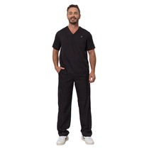 Pijama Scrub Cirúrgico Masculino Gabardine Tradicional Preto GG - Dana Jalecos
