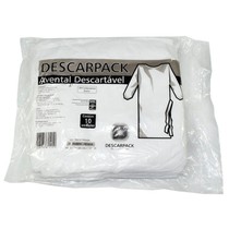Avental Descartável Especial Manga Longa 16G Branco - Descarpack