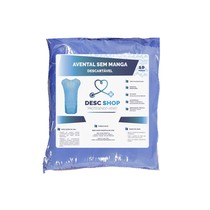 Avental Descartável Sem Manga 40Gr Azul Marinho 10Unid. - Desc Shop