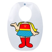 Babador Impermeável Infantil - Super Heroína - FunWork