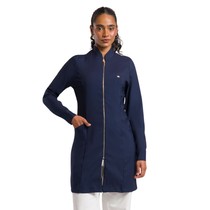 Jaleco Feminino Manga Longa com Zíper Juicy Azul Marinho P - Dra. Cherie