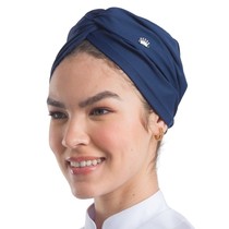 Touca de Proteção Feminina 2 em 1 Veneto Malha Tech Azul Marinho - Dra. Cherie