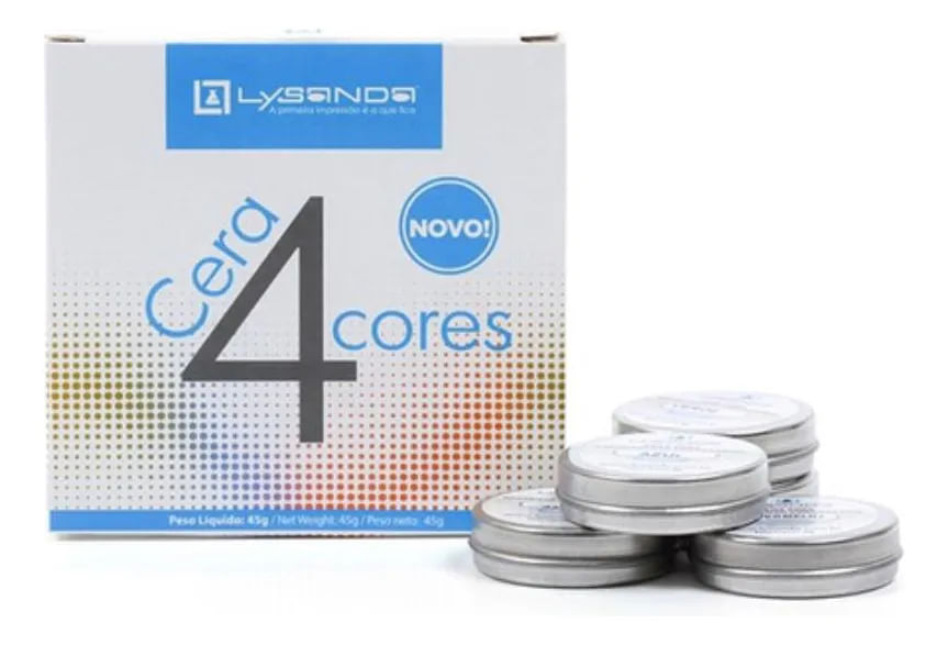 Cera Lata 4 Cores - Lysanda