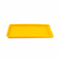 Bandeja para Esterilização Plástica 22,4x12,8x1,4cm Média Amarela Fluorescente - Brinde - Lysanda