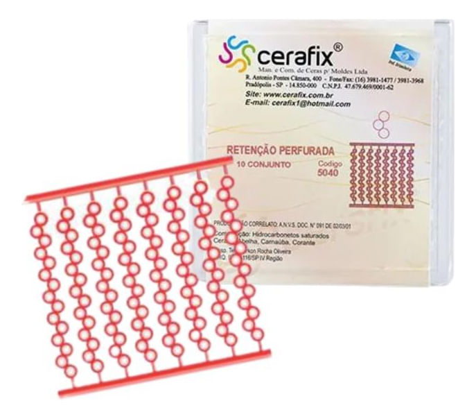 Cera Retenção Perfurada 5040 10 Conjunto c/ 8un - Cerafix