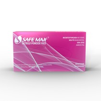 Luva para Procedimento Nitrílo Sem Pó Rosa P 100Unid. - Safemax