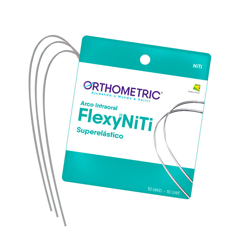 Arco Flexy NiTi Superelástico Retangular 0,017x0,025 Inferior - Orthometric