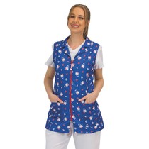 Colete Feminino Gabardine com Bolsos Hello Kitty Blue PP - Funwork