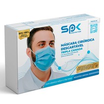 Máscara Descartável Tripla com Elástico - SP Protection