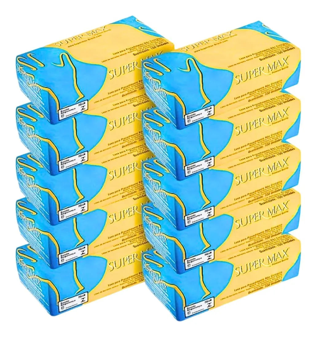Luva de Látex Kit c/10 Caixas com Pó - Supermax