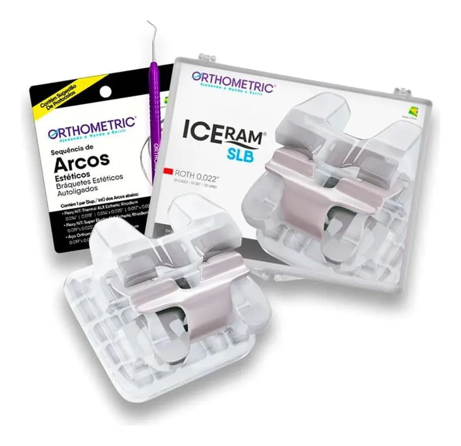 Bráquete Cerâmico Autoligado Iceram SLB Roth 0,022" + Sequência De Arcos Estéticos + Instrumental - Orthometric