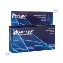 Luva Nitrílica para Procedimento sem Pó Azul M 100unid. - Safemax