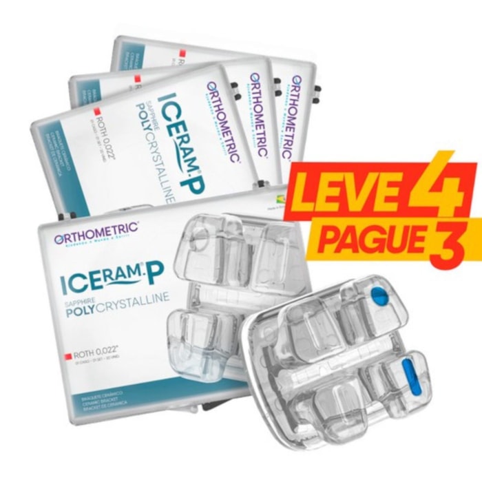 Bráquete Cerâmico Iceram-P Roth 022 - Leve 4 Pague 3 - Orthometric