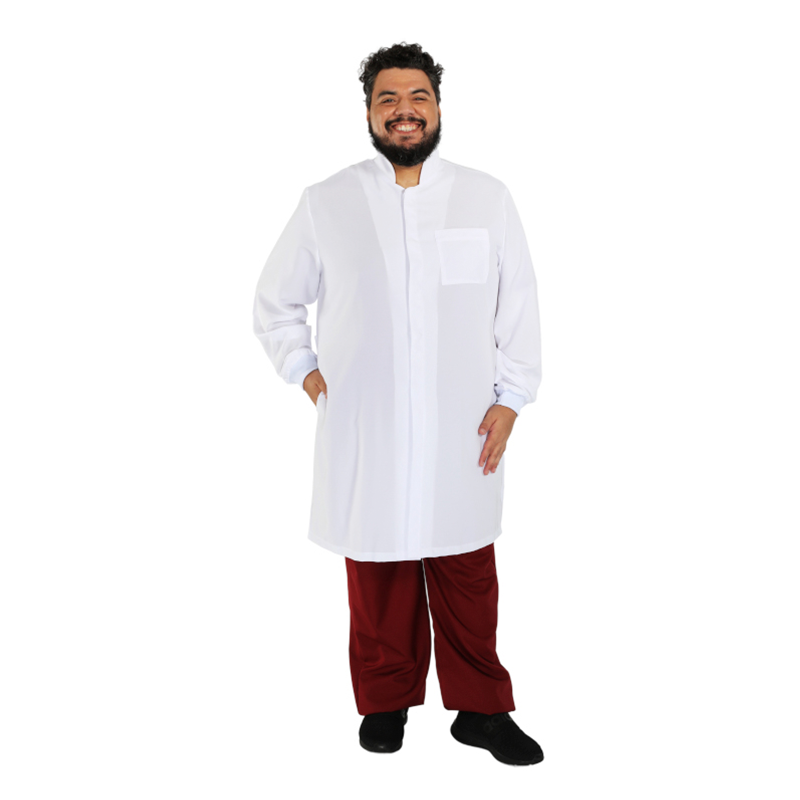 Jaleco Masculino Students Branco Plus Size Nº 48/50 - FunWork
