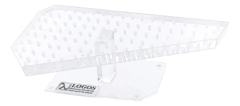 Broqueiro em Acrílico para Bancada c/ 80 Furos - Logos