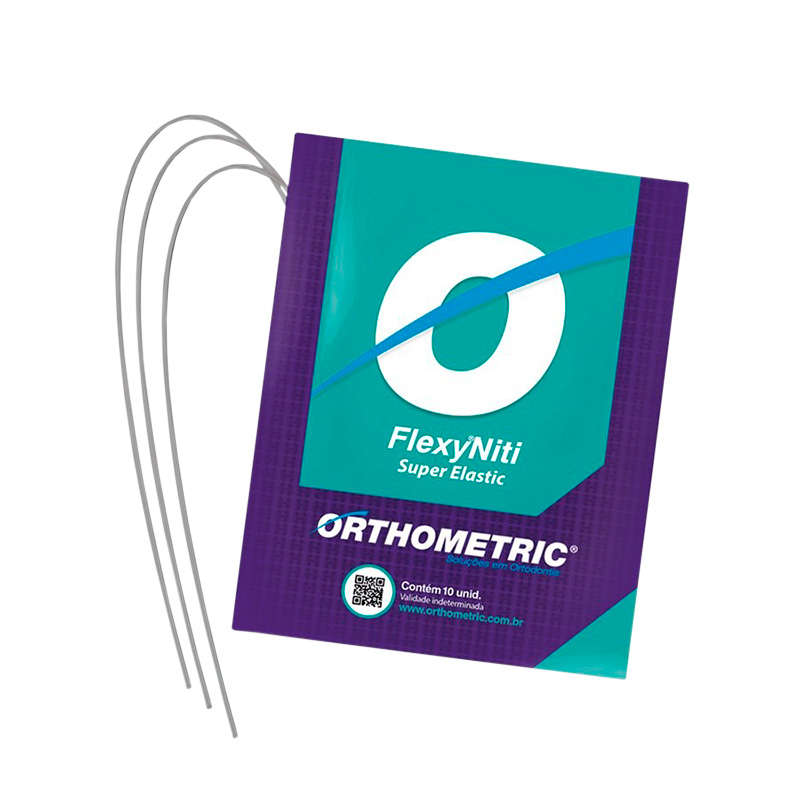 Arco Flexy NiTi Superelástico Retangular 0,021''x 0,025'' Inferior - Orthometric