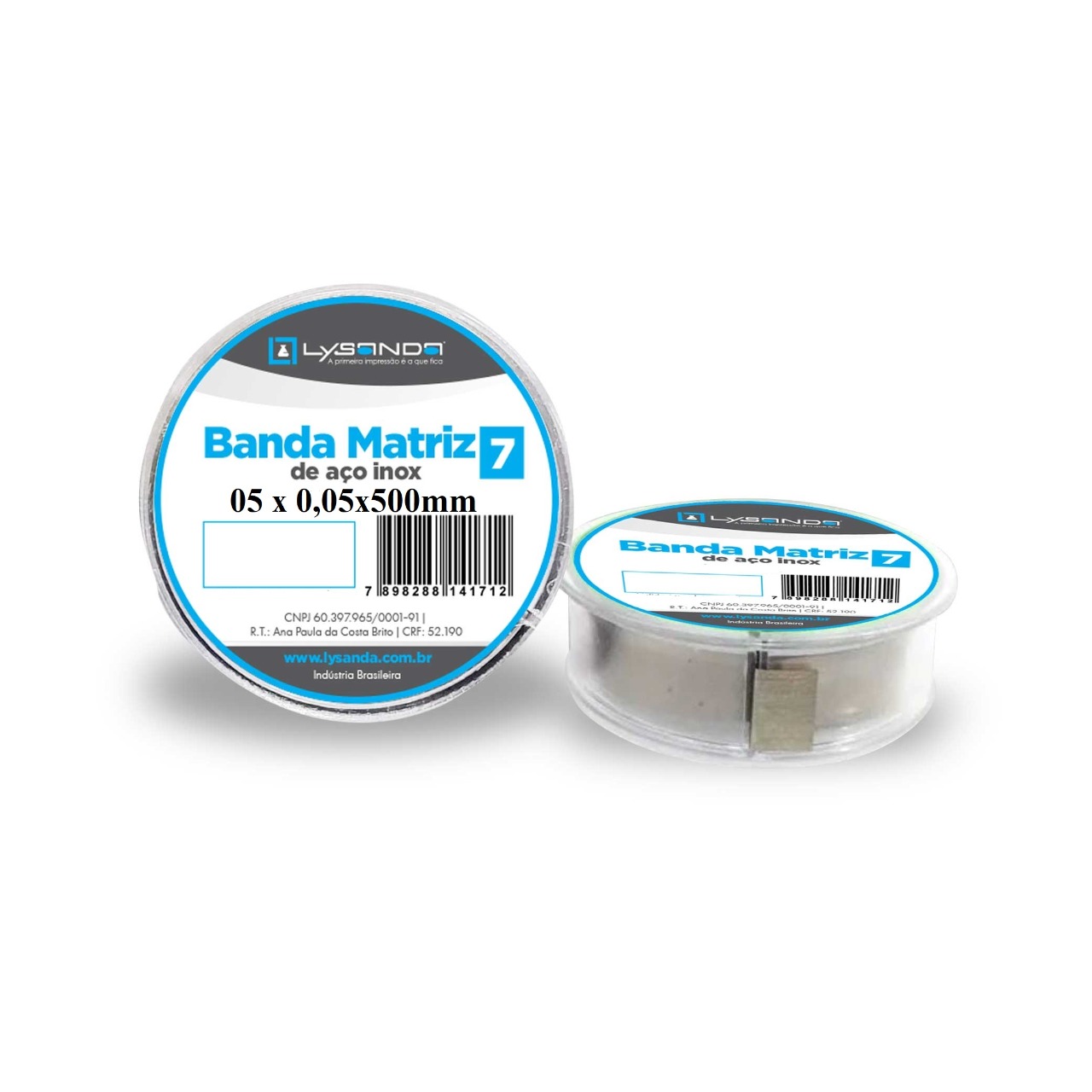Fita Banda Matriz Metálica (05 x 0,05x500 mm) - Lysanda