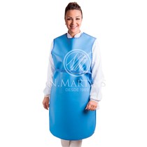 Avental Raio-X Profissional Adulto 100x60cm 0,25mmPb Azul - N Martins