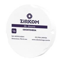 Disco de Zirconia Zirkom Zz 3D 16 mm W (Bleach) - Odontomega