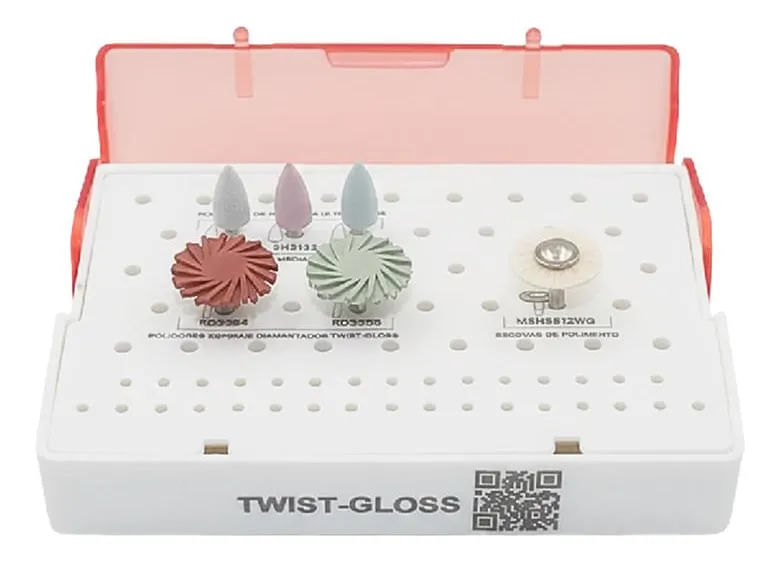 Kit de Polimento Twist-Gloss Polidores Espirais Diamantados CA + Kit Epigloss - American Burrs