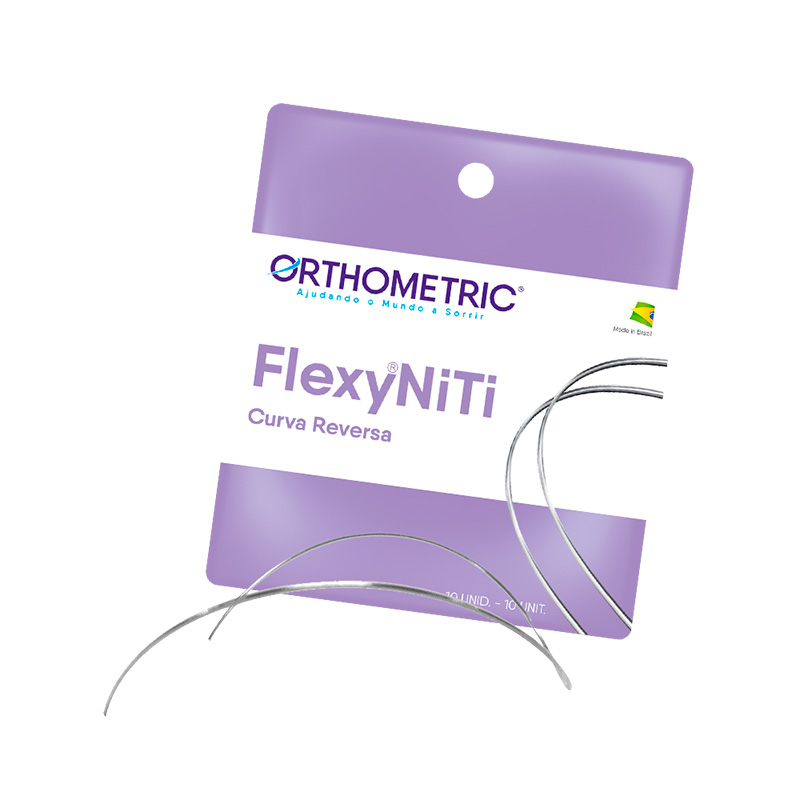 Arco Flexy NiTi Curva Reversa Redondo 0,020'' Superior - Orthometric