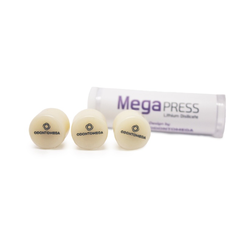 Cerâmica em Pastilha de Dissilicato de Lítio Megapress Mt Bl1 3Unid. - Odontomega