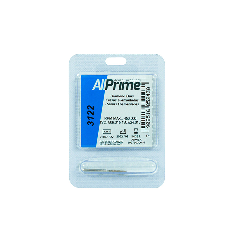 Ponta Diamantada Cilíndrica Extremidade Cônica FG Nº 3122 - AllPrime