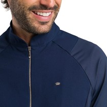 Jaleco Masculino Manga Longa com Zíper Veneto Slim Azul Marinho P - Dra. Cherie